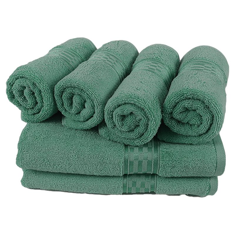 BYFT - Home Ultra Hand Towel 4pcs and Bath Towel 2pcs - Green