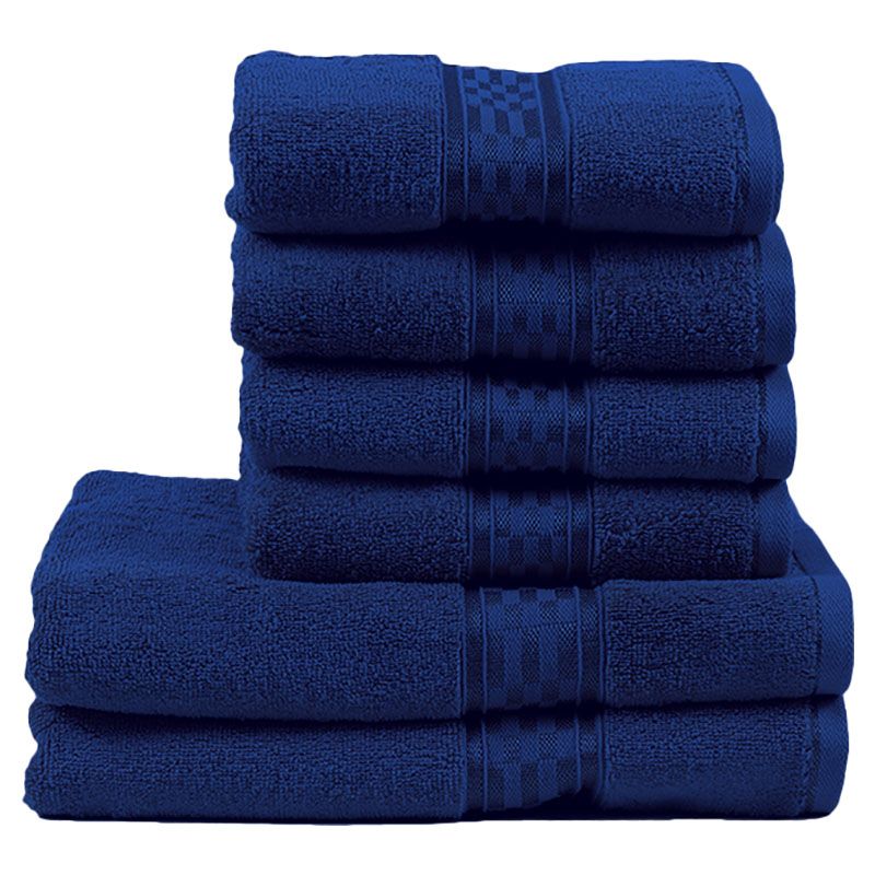 BYFT - Home Ultra Hand Towel 4pcs and Bath Towel 2pcs - Blue