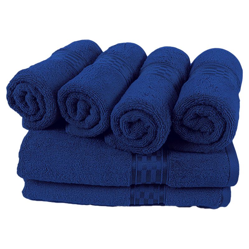 BYFT - Home Ultra Hand Towel 4pcs and Bath Towel 2pcs - Blue