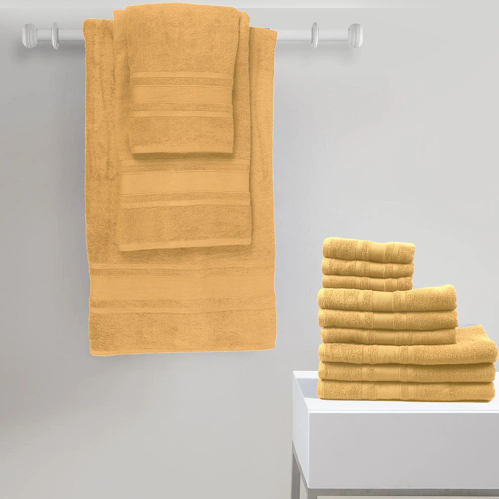 BYFT - Home Castle Hand Towel 4pcs and Bath Towel 2pcs - Cream