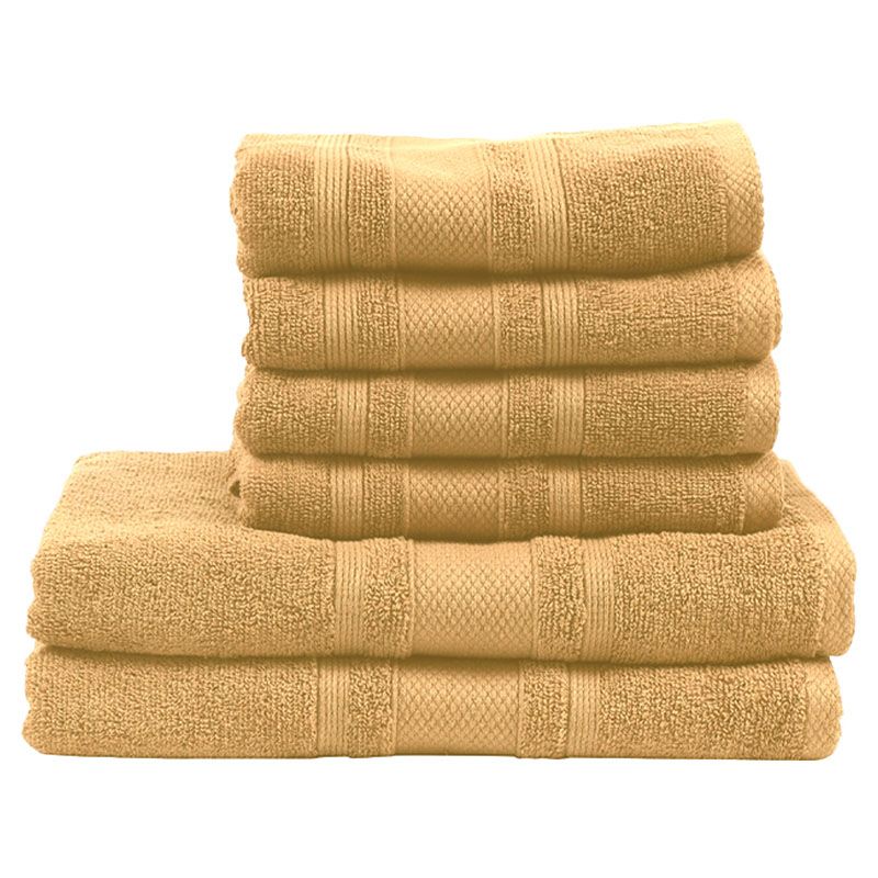 BYFT - Home Castle Hand Towel 4pcs and Bath Towel 2pcs - Cream