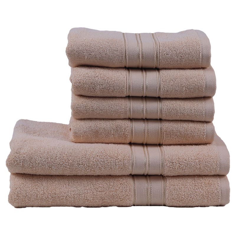 BYFT - Home Trendy Hand Towel 4pcs and Bath Towel 2pcs - Cream