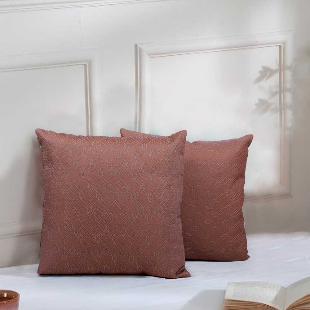 BYFT - Aria Decorative Cushion Cover - Brown - 2pcs