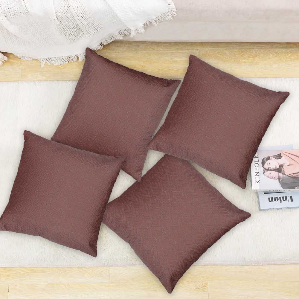 BYFT - Aria Decorative Cushion Cover - Brown - 2pcs