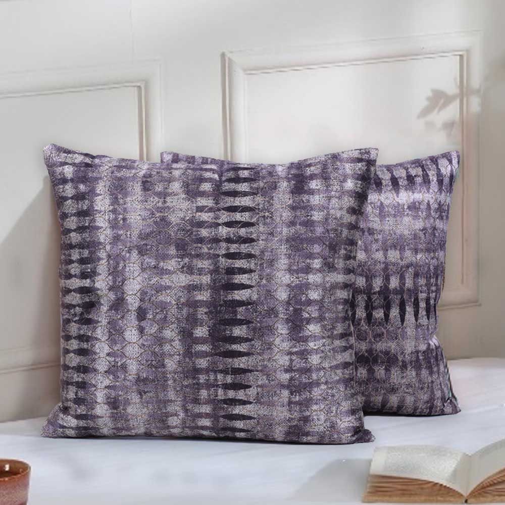 BYFT - Elegance In Ebony Decorative Cushion Cover - Dark Grey - 2pcs