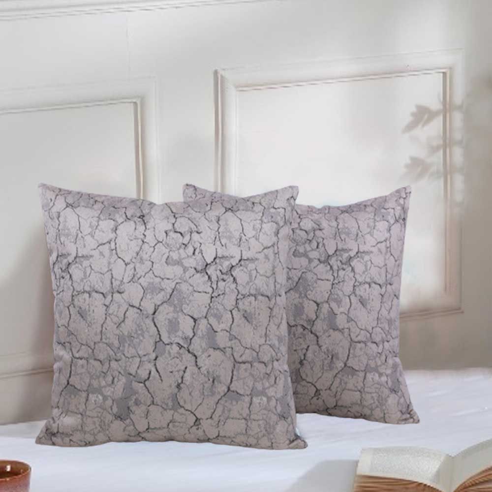 BYFT - Marble Decorative Cushion And Cover - Mirage Grey - 2pcs