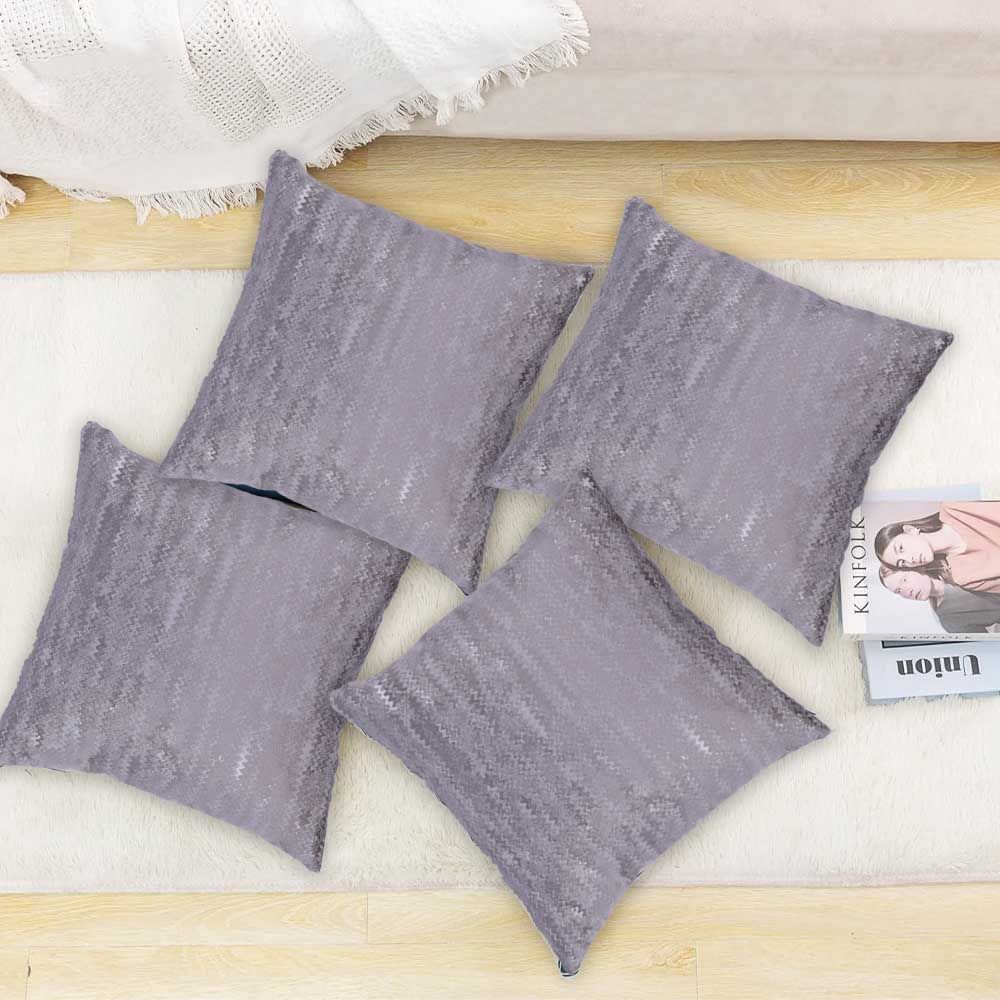 BYFT - Wave Decorative Cushion And Cover - Grey - 2pcs