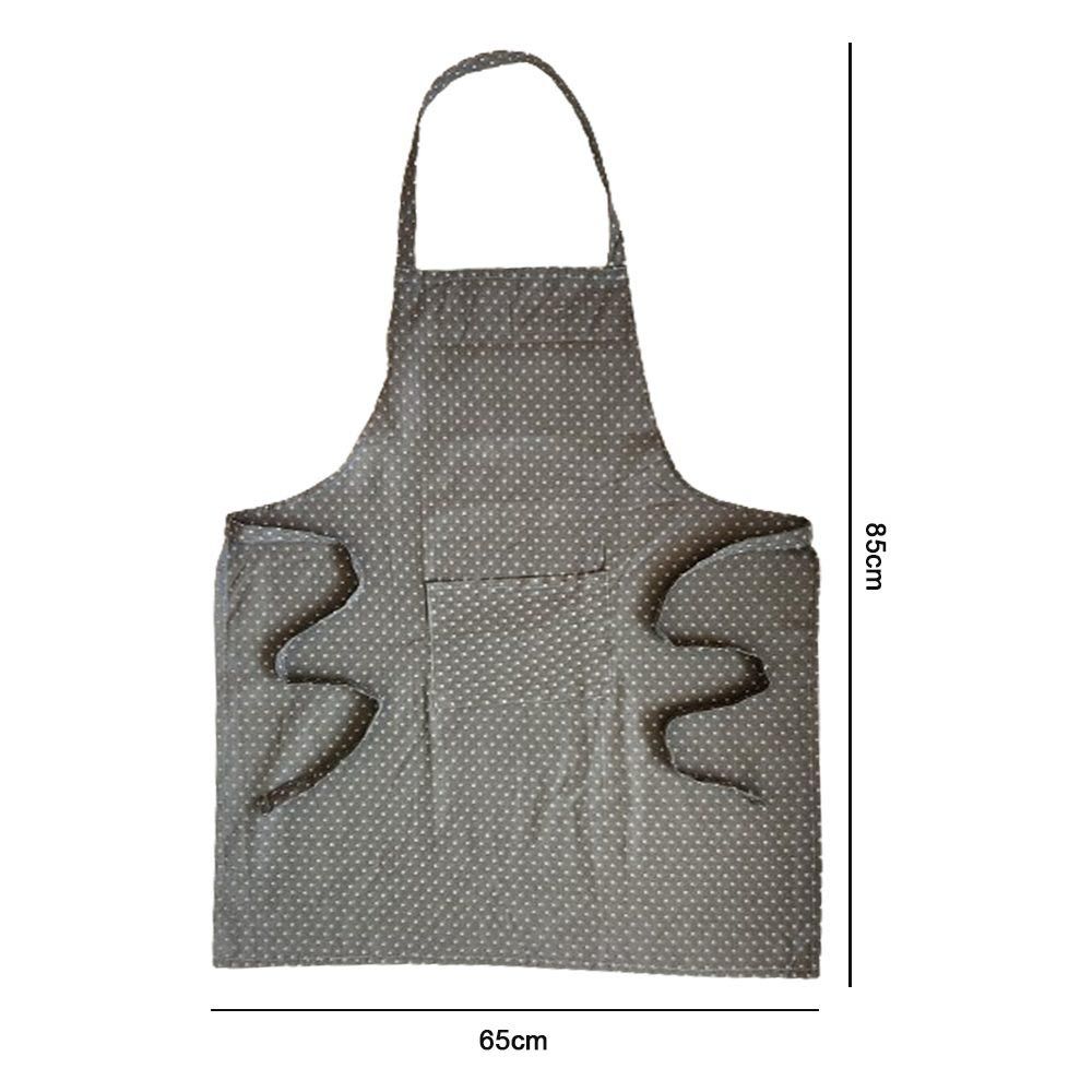 BYFT - Orchard Polka Dot Kitchen Apron - Grey/White