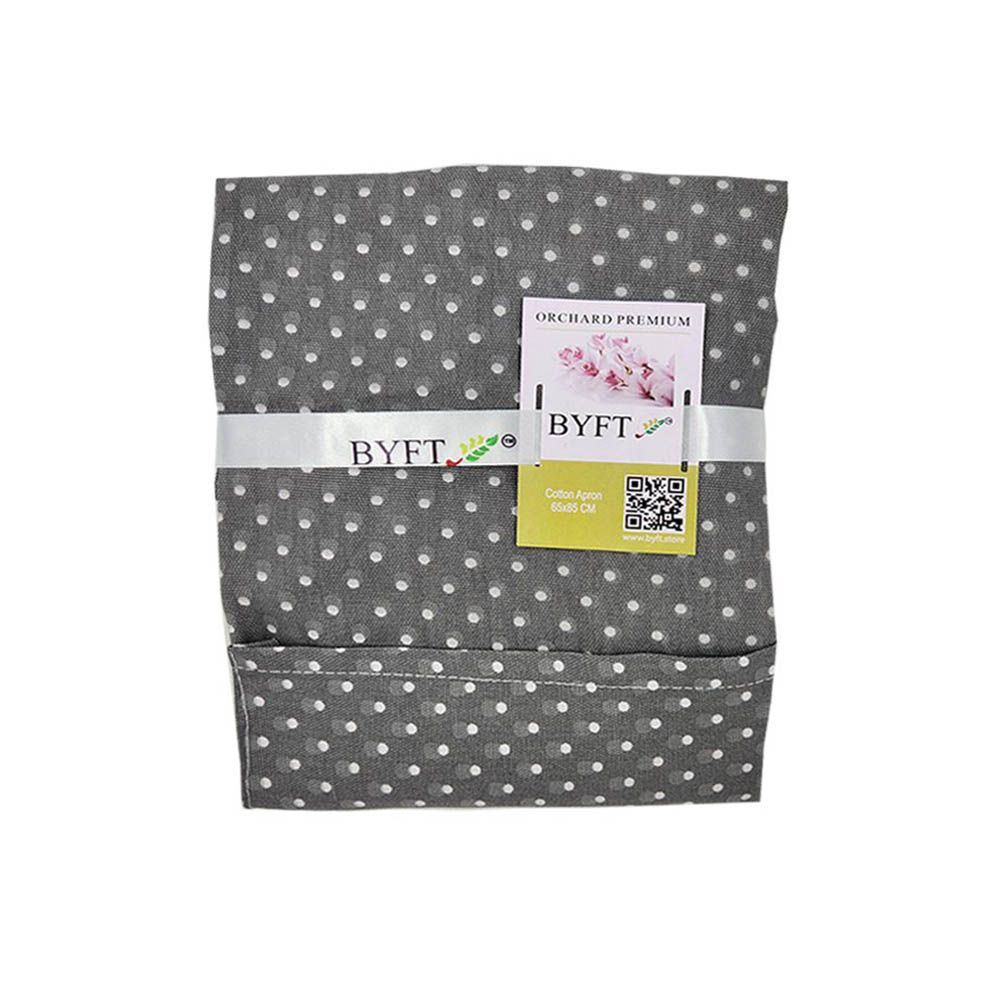 BYFT - Orchard Polka Dot Kitchen Apron - Grey/White