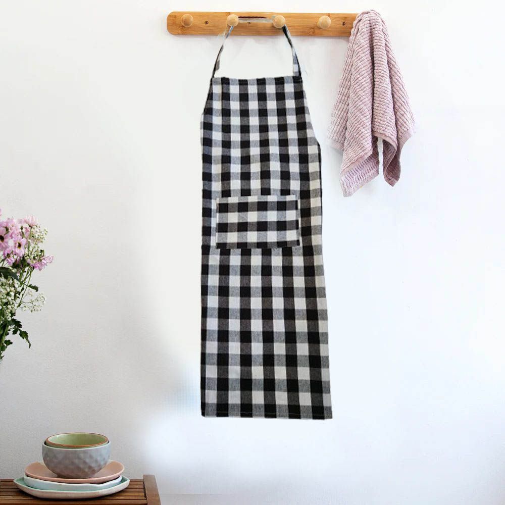 BYFT - Orchard Classic Checkered Kitchen Apron - Black/White