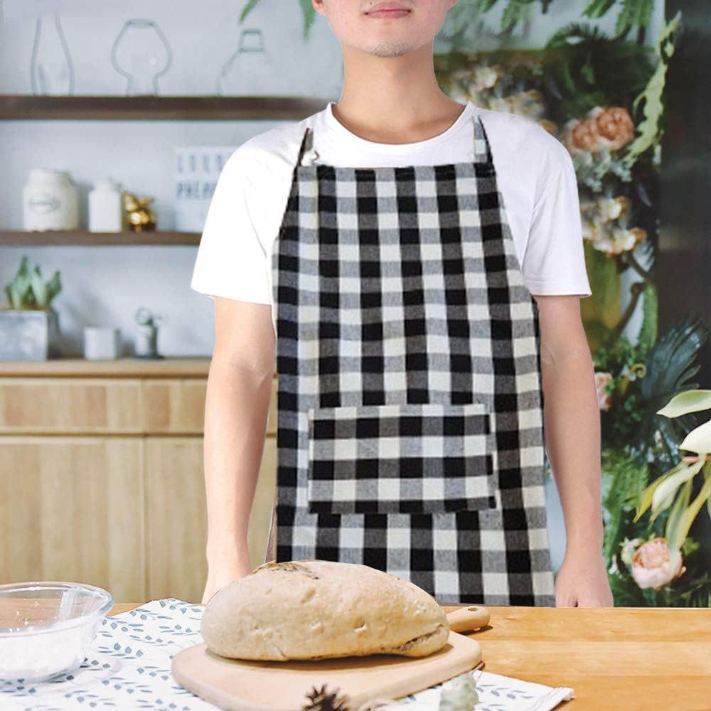 BYFT - Orchard Classic Checkered Kitchen Apron - Black/White