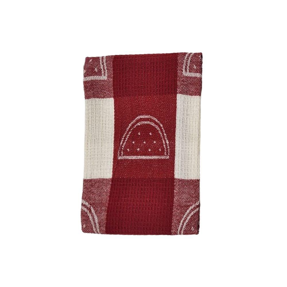 BYFT - Orchard Heavy Waffle Kitchen Towel - Red/White - 6pcs