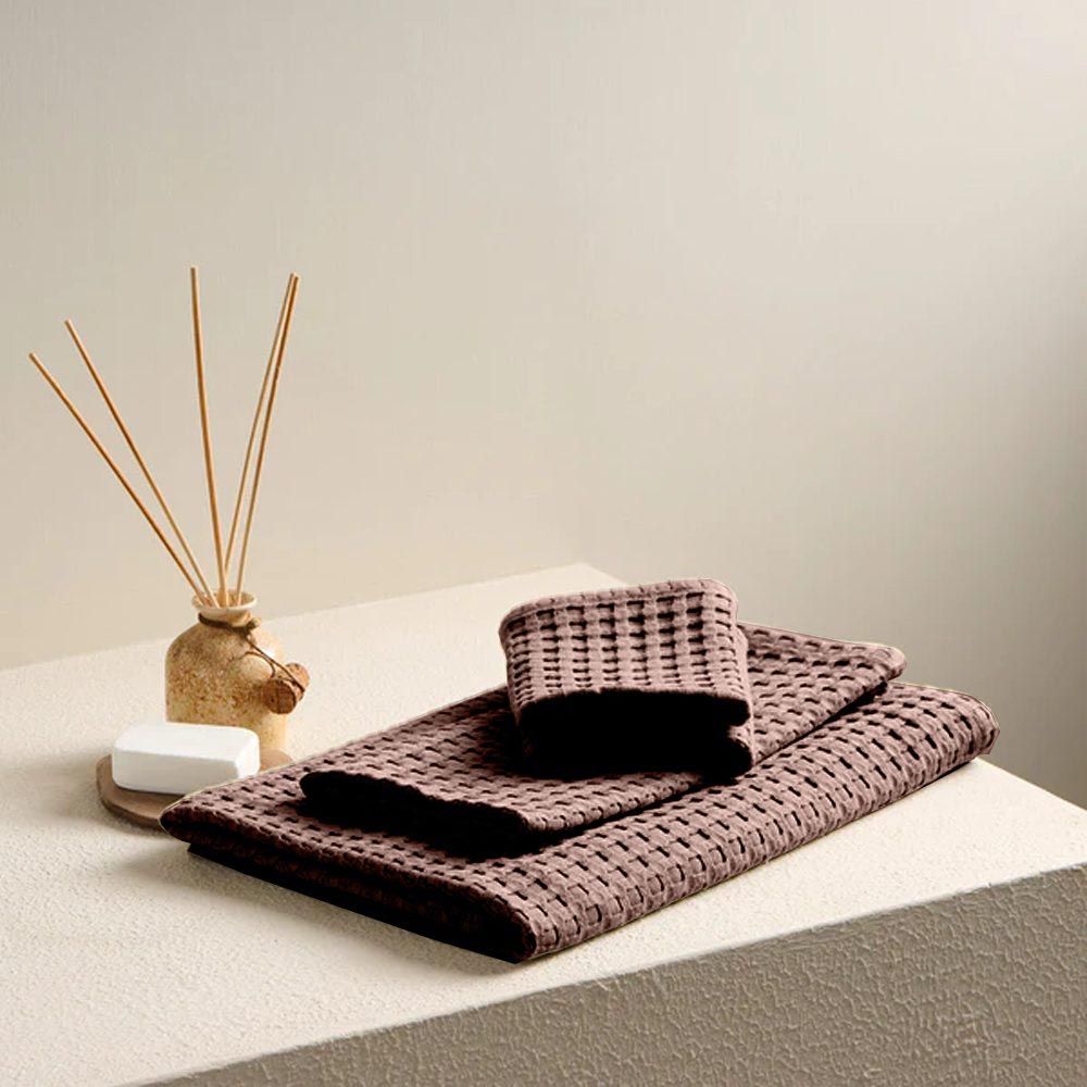 BYFT - Orchard Heavy Waffle Hand Towel - Dark Beige - 2pcs