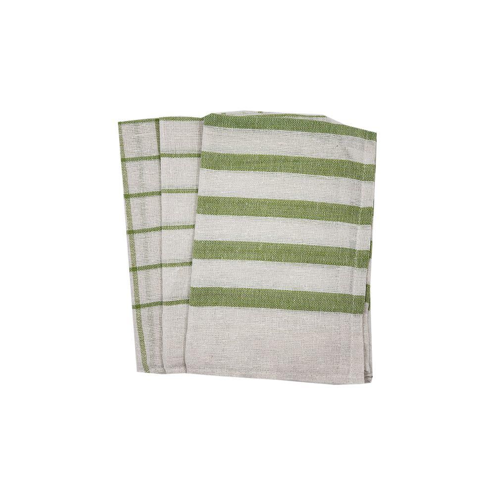 BYFT - Orchard Multi Checkered Tea Towel - Green/White - 3pcs