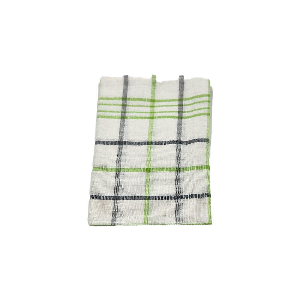 BYFT - Orchard Multi Checkered Tea Towel - Green/Orange - 6pcs