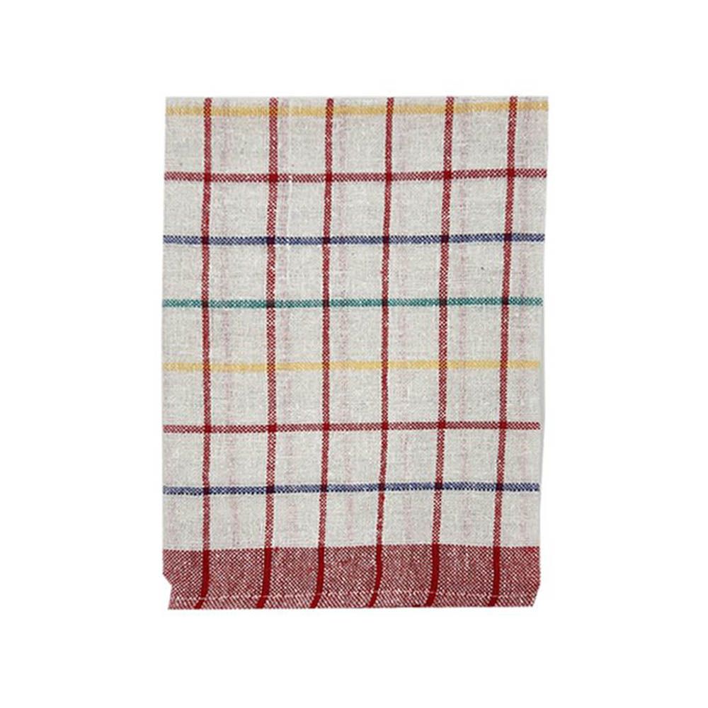 BYFT - Orchard Multi Checkered Tea Towel - Red/White - 6pcs