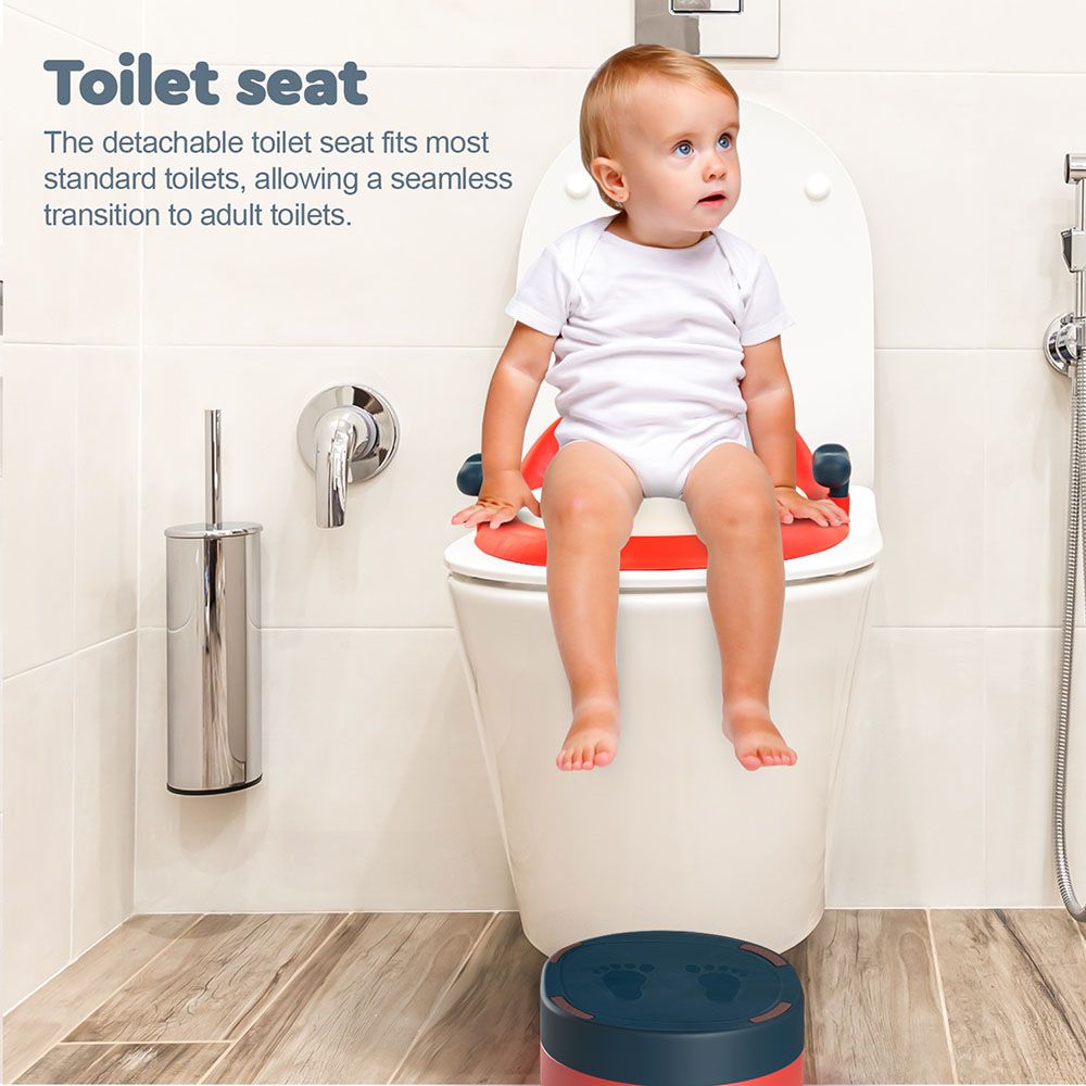 Baybee - Brook 3-In-1 Baby Potty Training Toilet Seat - Red