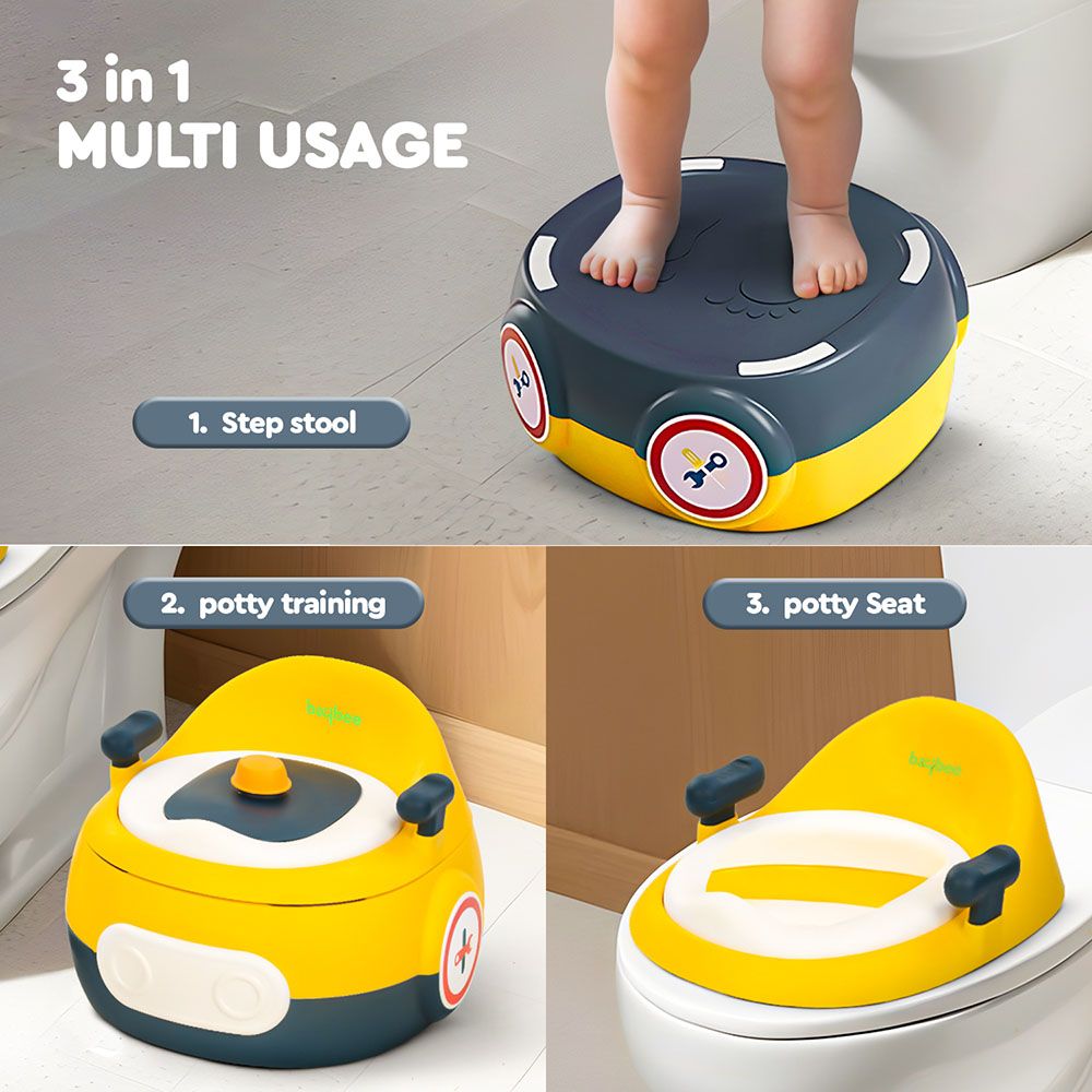 Baybee - Brook 3-In-1 Baby Potty Training Toilet Seat - Yellow