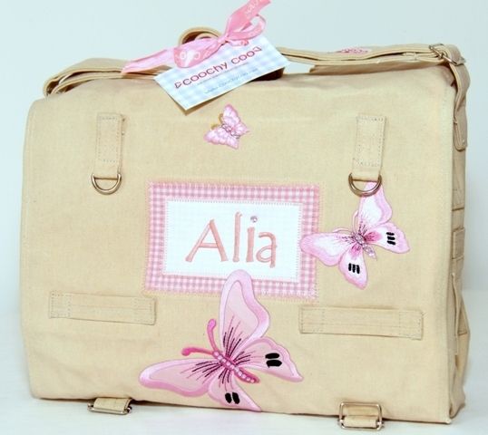 Personalised Diaper/School Bag "Butterfly Girl"