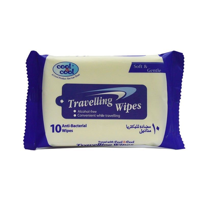 Cool & Cool Travelling Wipes, 10'S