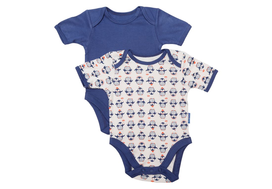 Amy & Ray, Boys Body Suit Half Sleeves - 2 Pack   