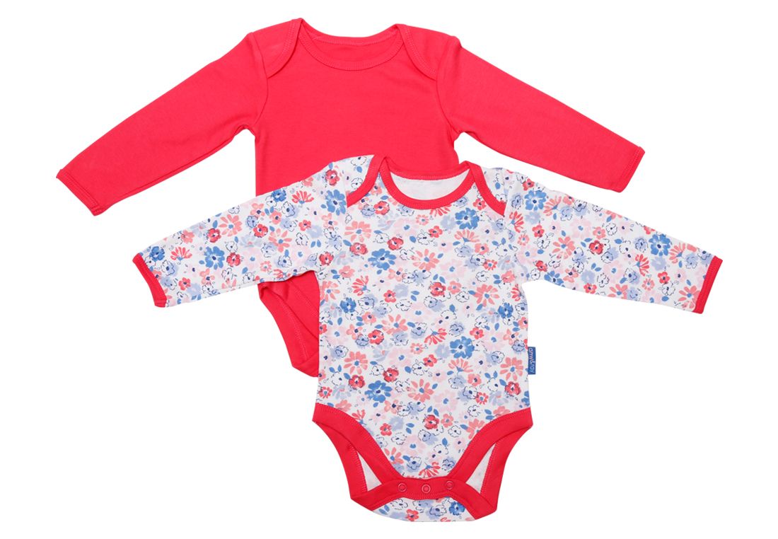 Amy & Ray, Girls Body Suit Full Sleeves - 2 Pack 