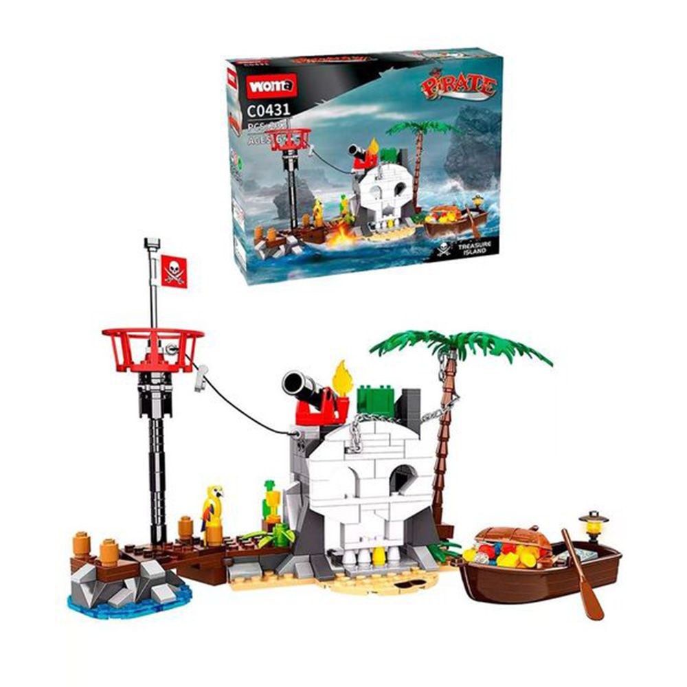 Woma - Pirate - Treasure Island Building Blocks Set - 232 Pcs