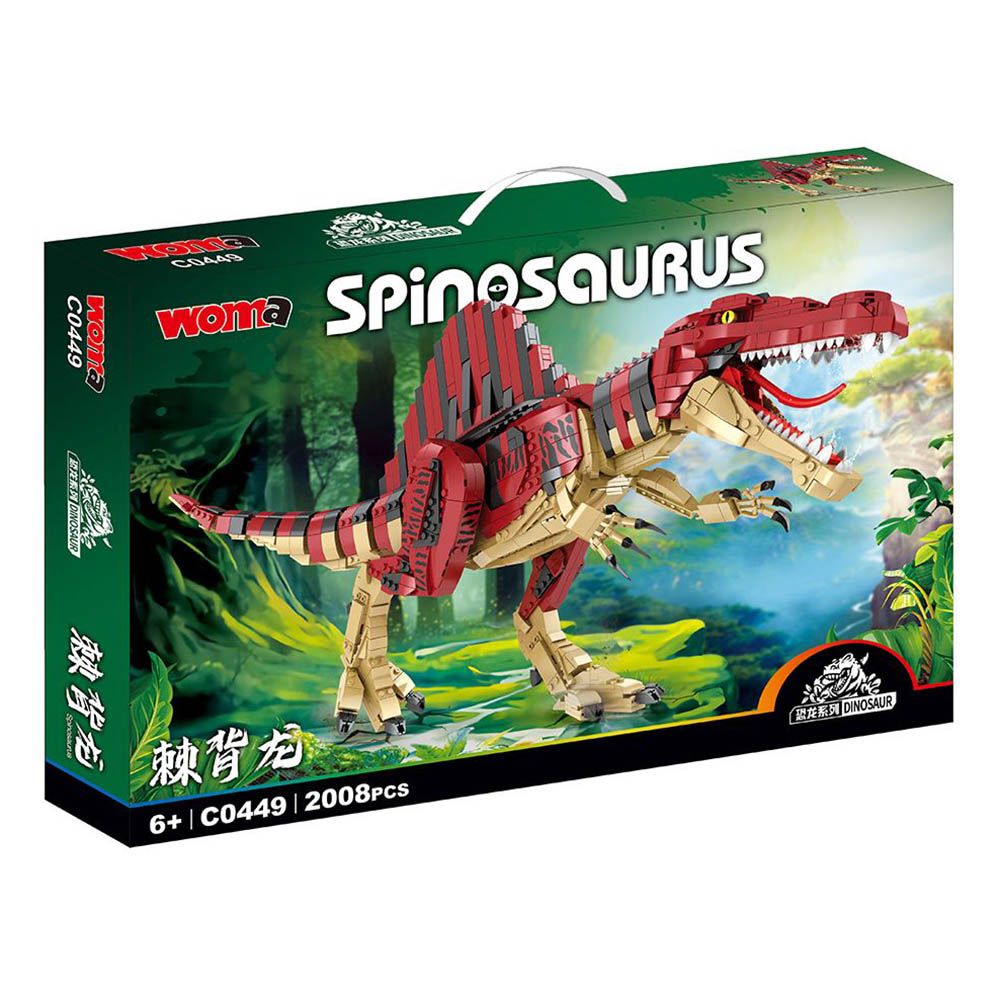 Woma - Spinosaurus Dinosaur Building Blocks - Red - 2008 Pcs