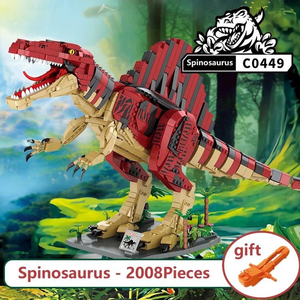 Woma - Spinosaurus Dinosaur Building Blocks - Red - 2008 Pcs