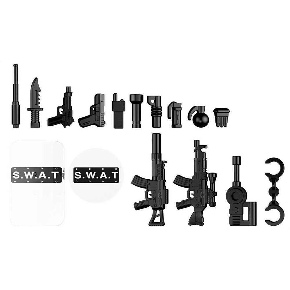 Woma - Combat Bus Building Blocks Set - Black - Swat - 1011 Pcs