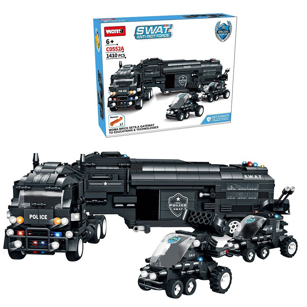 Woma - Operational Command Vehicle Building Blocks - Swat - 1410 Pcs