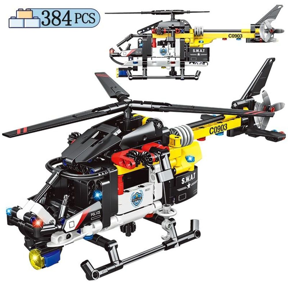 Woma - Helicopter Building Blocks Set - Technical - 384 Pcs