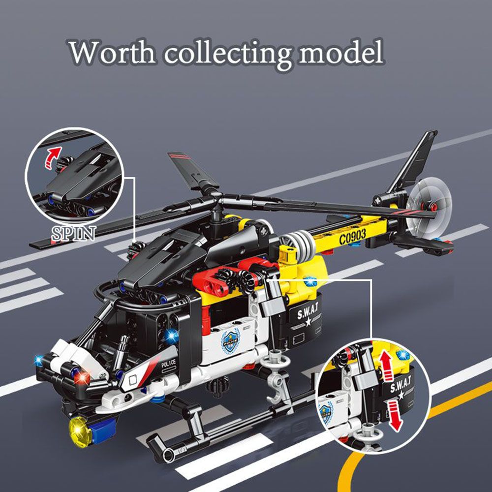 Woma - Helicopter Building Blocks Set - Technical - 384 Pcs