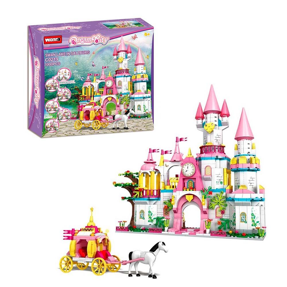 Woma - Swan Lake Castle Building Blocks Set - Dream City - 991 Pcs