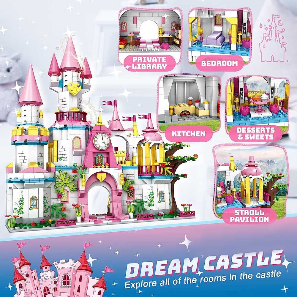 Woma - Swan Lake Castle Building Blocks Set - Dream City - 991 Pcs