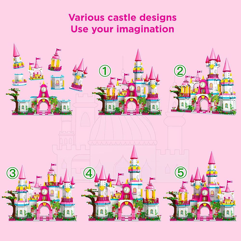 Woma - Swan Lake Castle Building Blocks Set - Dream City - 991 Pcs