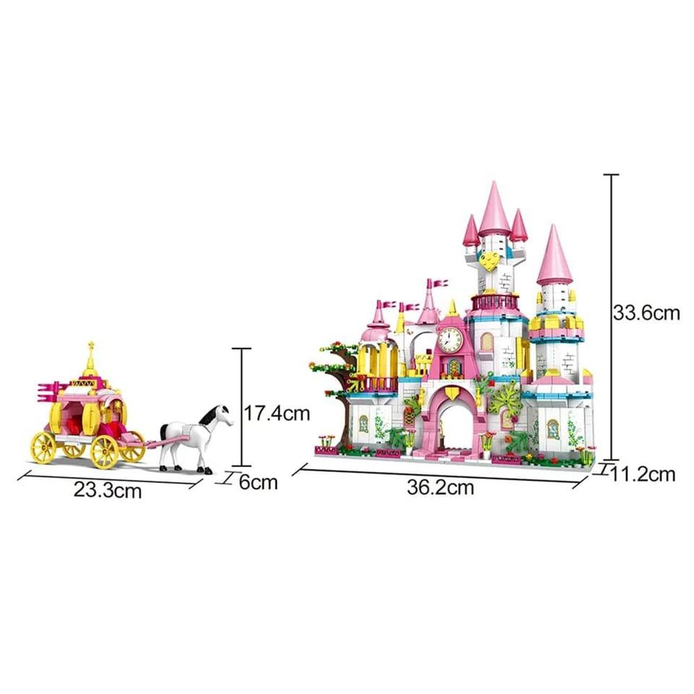 Woma - Swan Lake Castle Building Blocks Set - Dream City - 991 Pcs