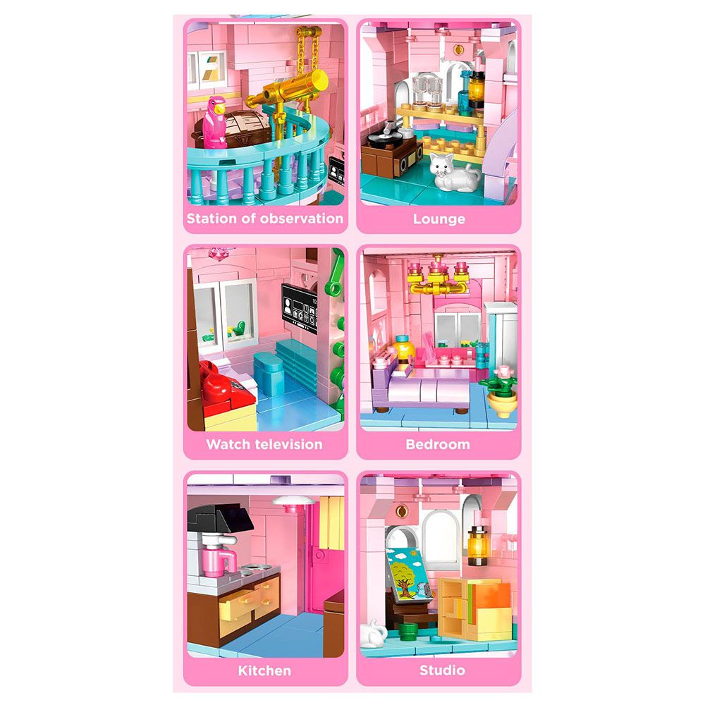 Woma - Fairy Castle Building Blocks Set - Dream City - 1546 Pcs