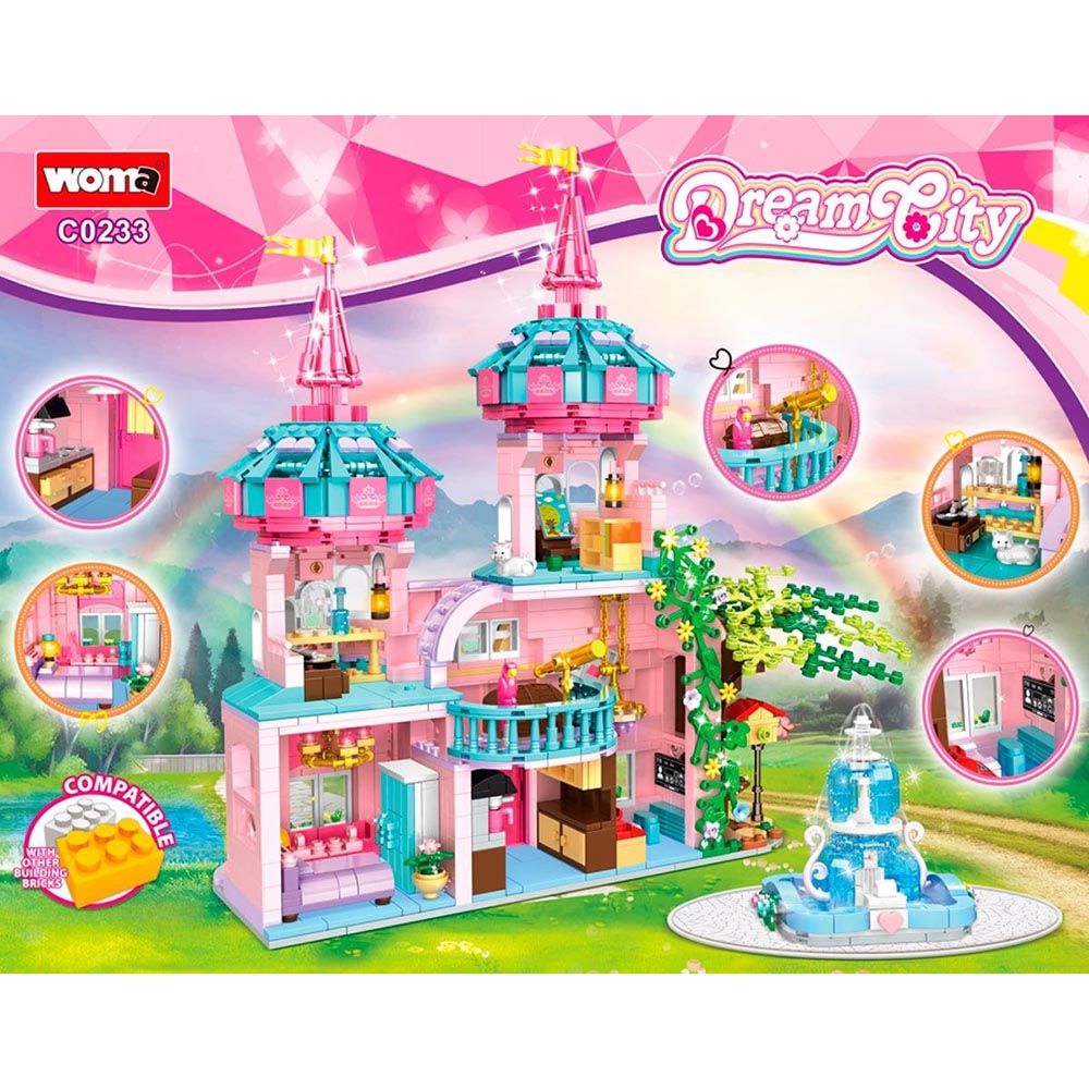 Woma - Fairy Castle Building Blocks Set - Dream City - 1546 Pcs