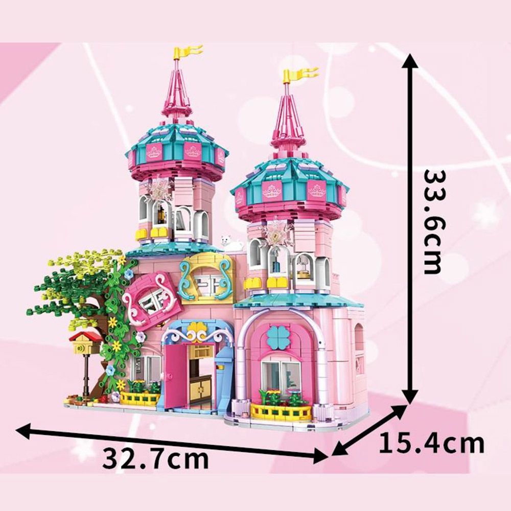 Woma - Fairy Castle Building Blocks Set - Dream City - 1546 Pcs