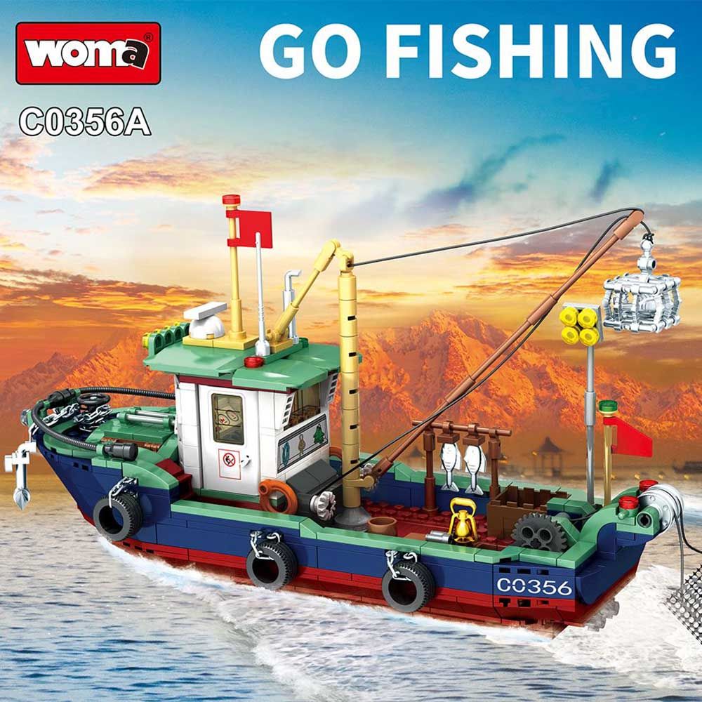 Woma - Fishing Boat Building Blocks Set - 582 Pcs