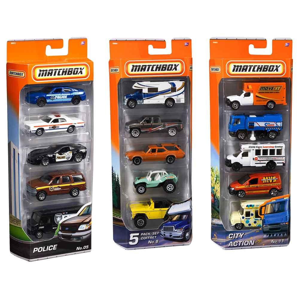 Mattel Games - Matchbox Diecast Car - 5pcs - Style May Vary