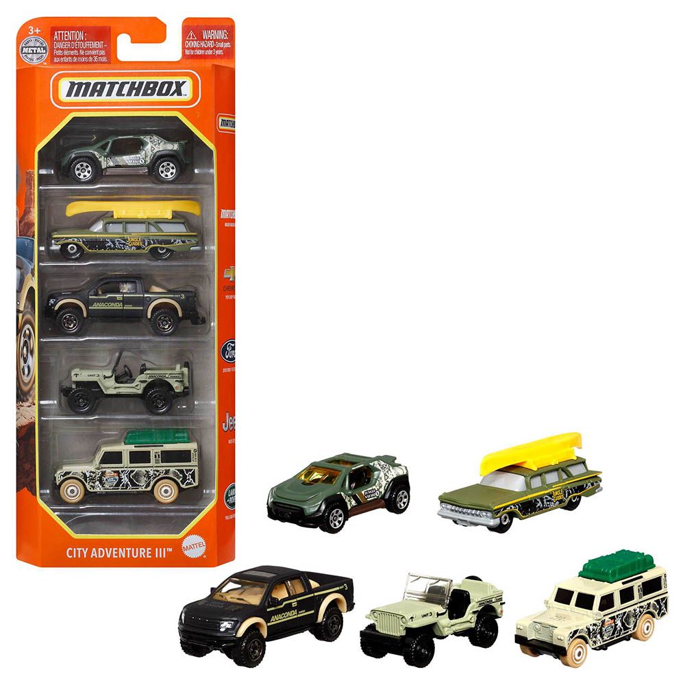 Mattel Games - Matchbox Diecast Car - 5pcs - Style May Vary