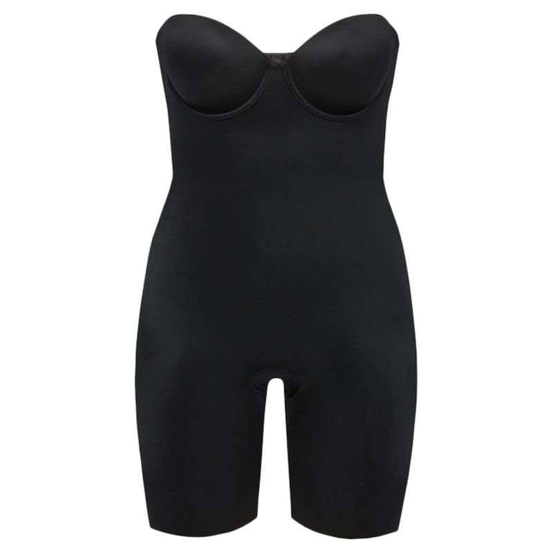 Spanx - Stapless Cuped Mid-Thigh Body Suit - Black