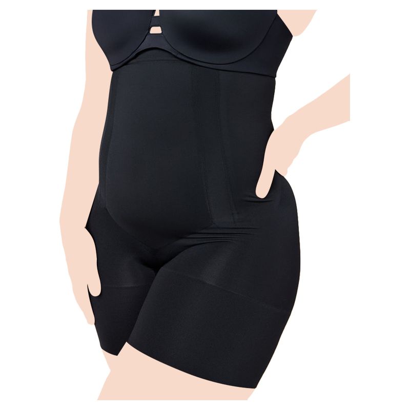 Spanx - OnCore High-Waisted Mid-Thigh Short - Black