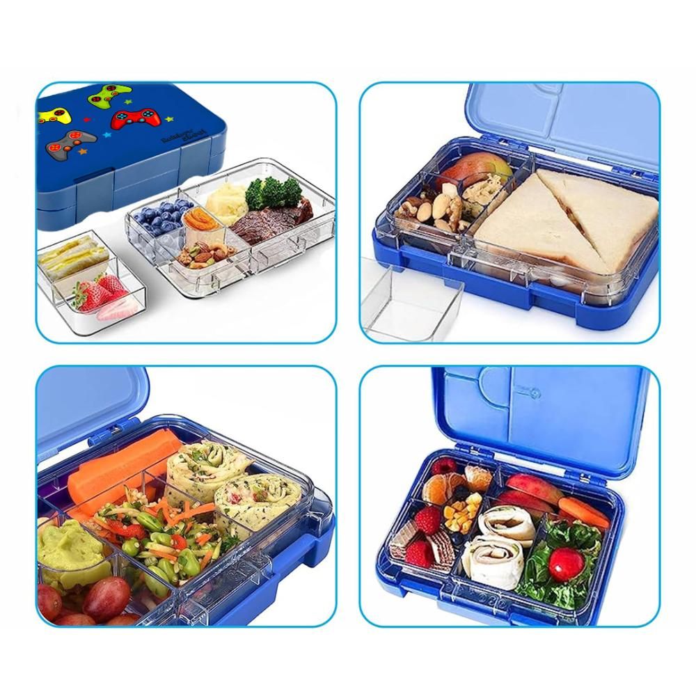 BonBon - 4-6 Compartment Lunch Box - Joystick - Blue