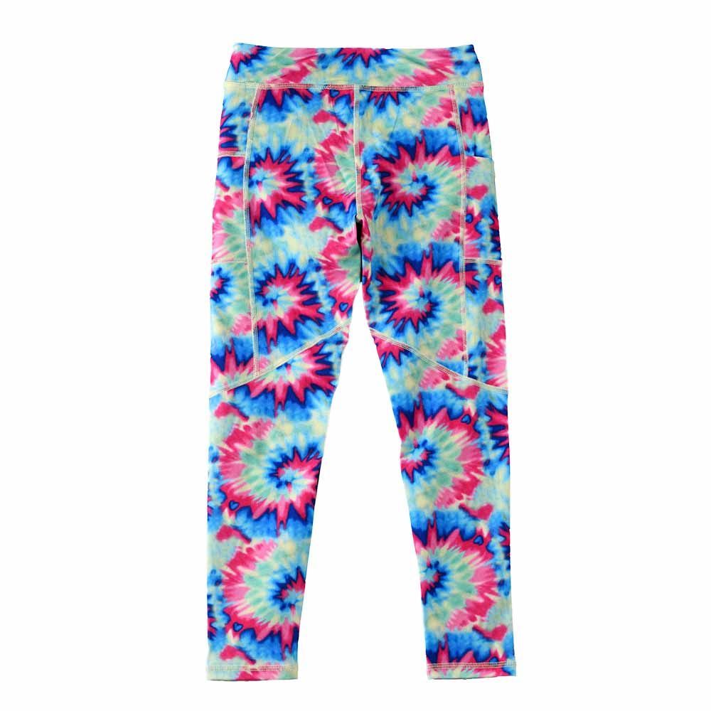 Jelliene - Girl's Knit Legging w/ Tie-Dye Print