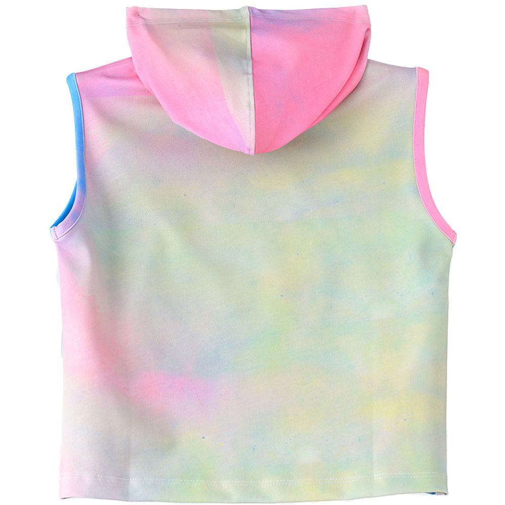 Jelliene - Girl's Tie-Dye Sleeveless Mutlicolored Hoodie