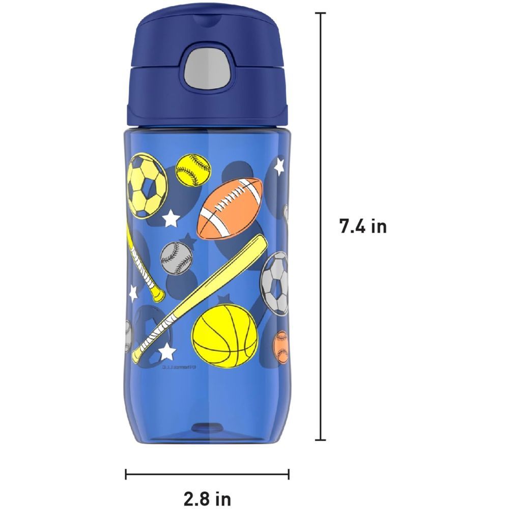 Thermos - Kids Funtainer Plastic All Sports Bottle - Blue - 470 ml