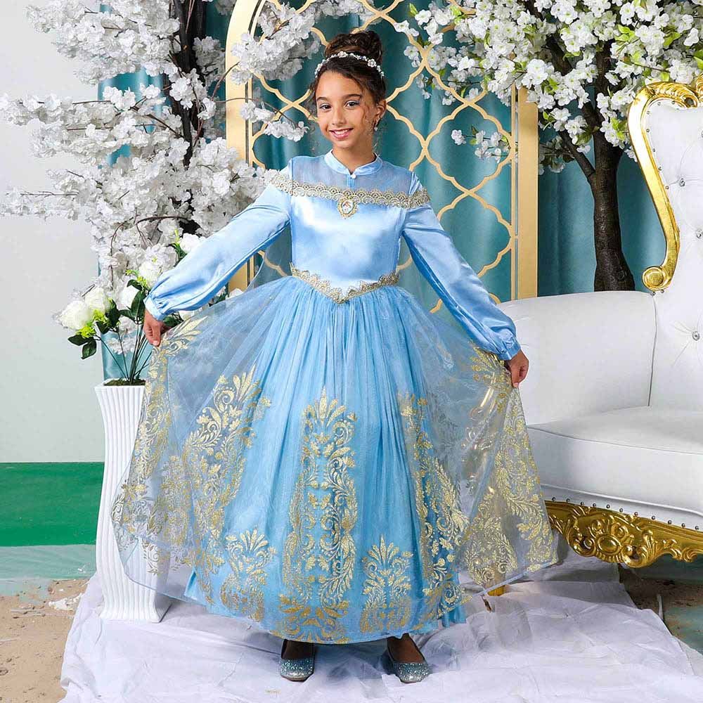 Party Centre - Disney Golden Princess Cinderella Costume With Headpiece